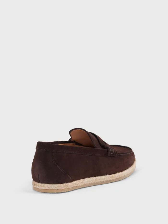 Loafers Mens Paul Stuart Huxley Suede Penny Loafer Brown