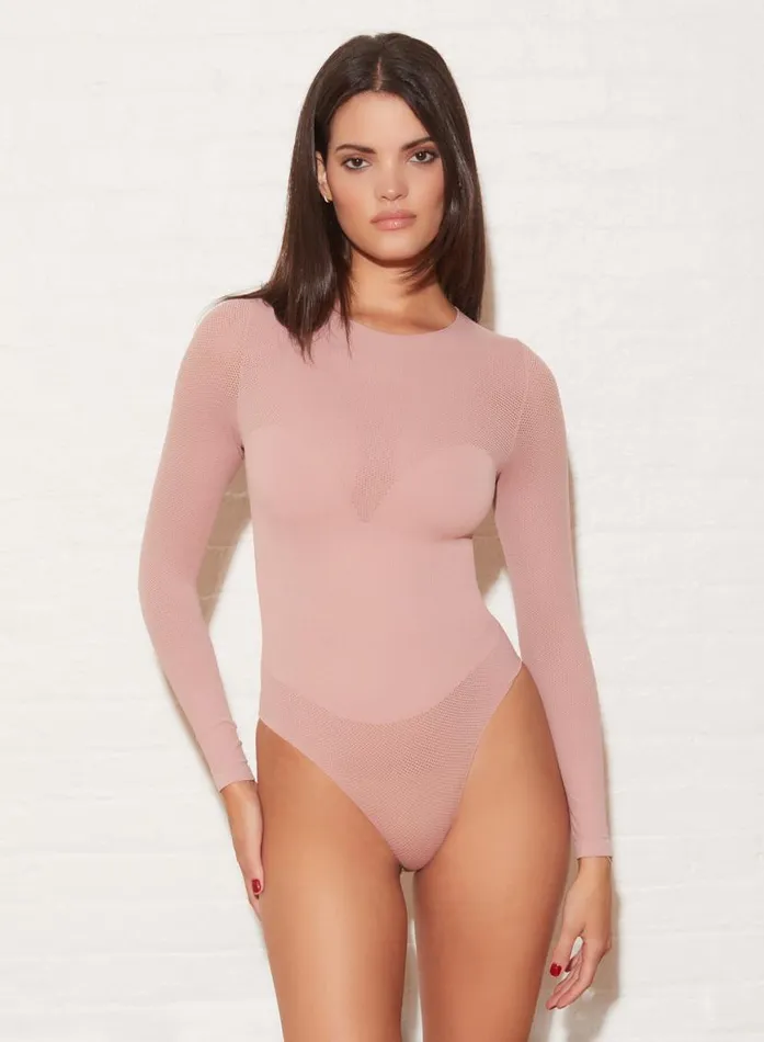 Long Sleeve Clothing Fleur Du Mal Le Body Long Sleeve Control Bodysuit Rose Pink Long Sleeve Clothing Fleur Du Mal Le Body Long Sleeve Control Bodysuit Rose Pink