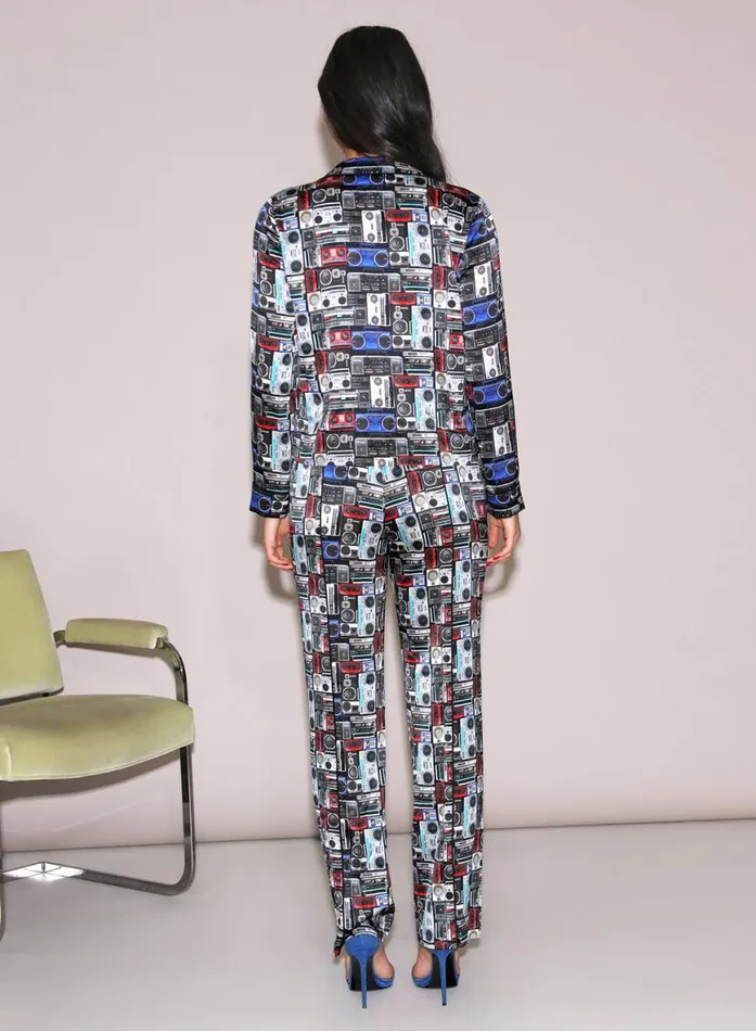 Long Sleeve LingerieClothing Fleur Du Mal Fleur PJ Top Boombox Print