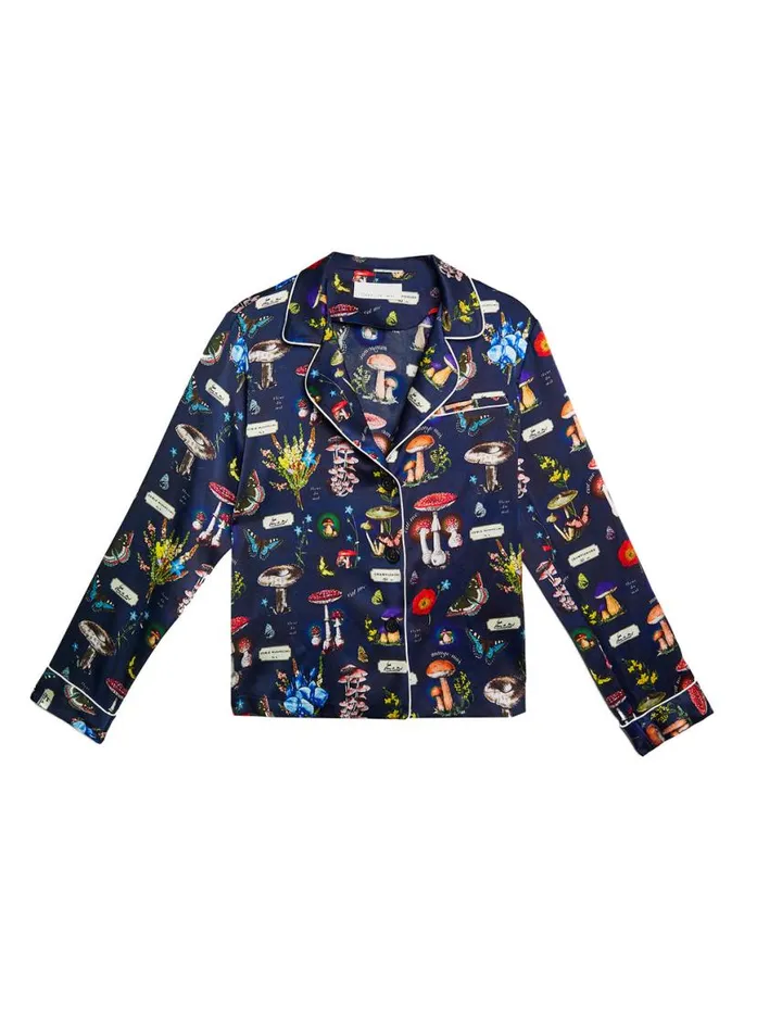 Long Sleeve LingerieClothing Fleur Du Mal Magical Mushroom PJ Top Mushroom Print