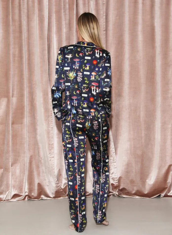 Long Sleeve LingerieClothing Fleur Du Mal Magical Mushroom PJ Top Mushroom Print