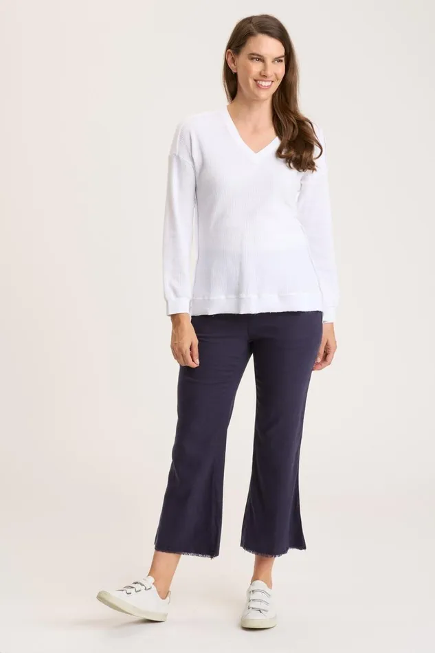 Lorilei Pant Navy Clothing XCVI Crops