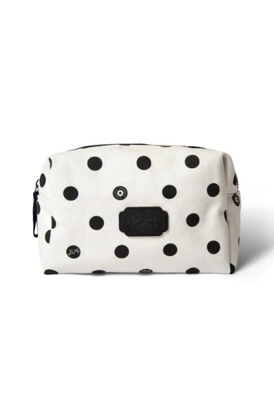 Makeup Bags Accessories Damson Madder Printed Canvas Makeup Bag In Polka Dot