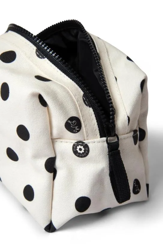 Makeup Bags Accessories Damson Madder Printed Canvas Makeup Bag In Polka Dot
