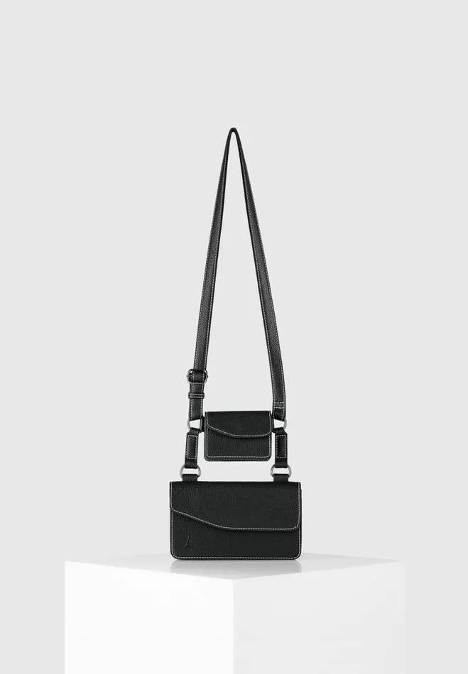 Manire De Voir Bags Manire De Voir Man Monet Duo Crossbody Bag 8211 Black