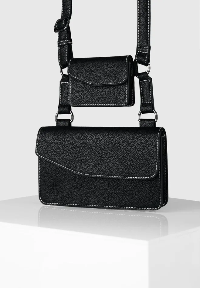 Manire De Voir Bags Manire De Voir Man Monet Duo Crossbody Bag 8211 Black