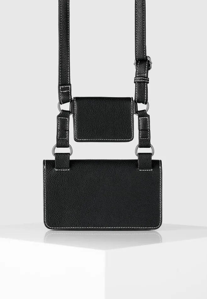 Manire De Voir Bags Manire De Voir Man Monet Duo Crossbody Bag 8211 Black