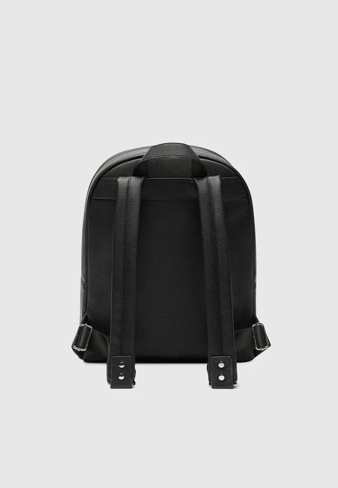Manire De Voir Bags Manire De Voir Man Vegan Leather Backpack With Suede Panel 8211 Black