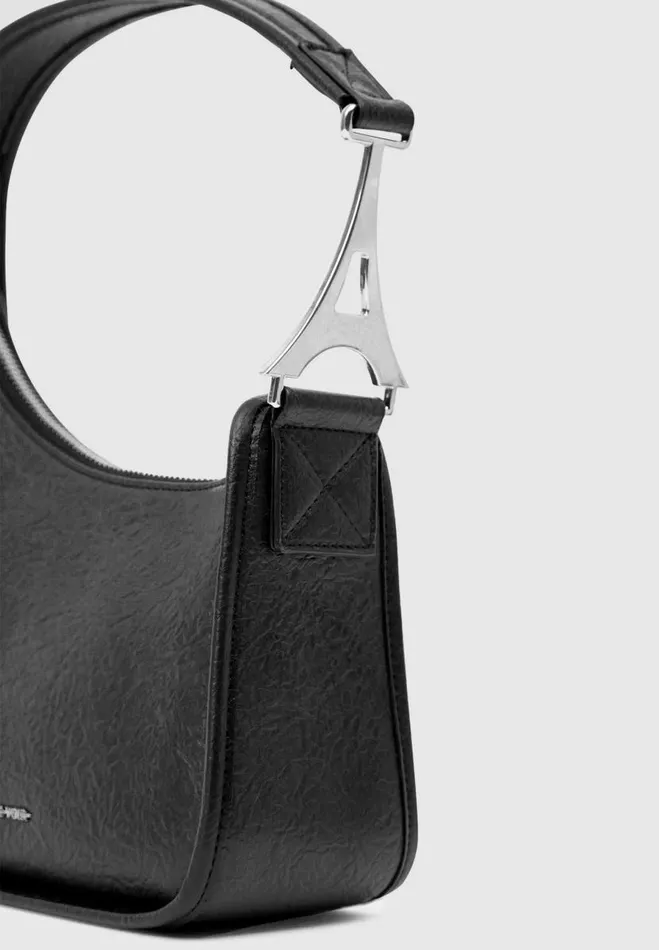 Manire De Voir Bags Manire De Voir Woman L039Eiffel Textured Handbag 8211 Black