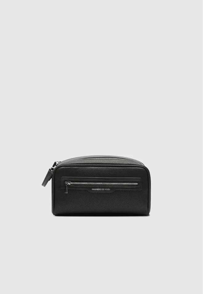 Manire De Voir Bags Manire De Voir WomanManire De Voir Man Vegan Leather Eiffel Wash Bag 8211 Black