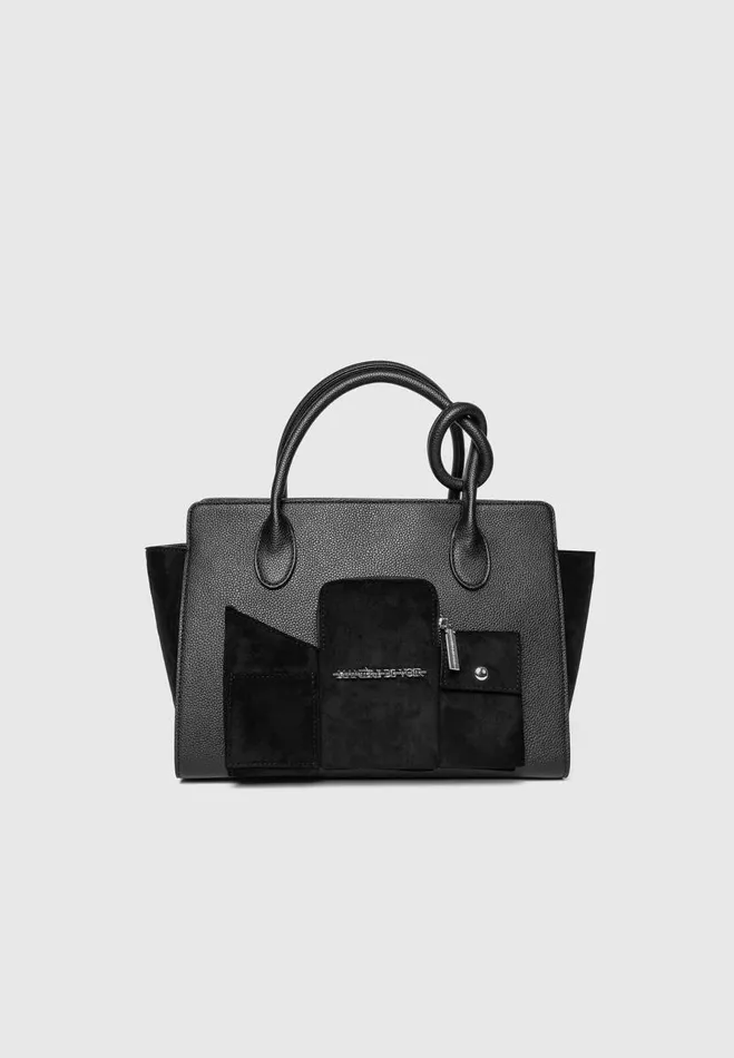 Manire De Voir Bags Manire De Voir Woman Multi Pocket City Bag 8211 Black