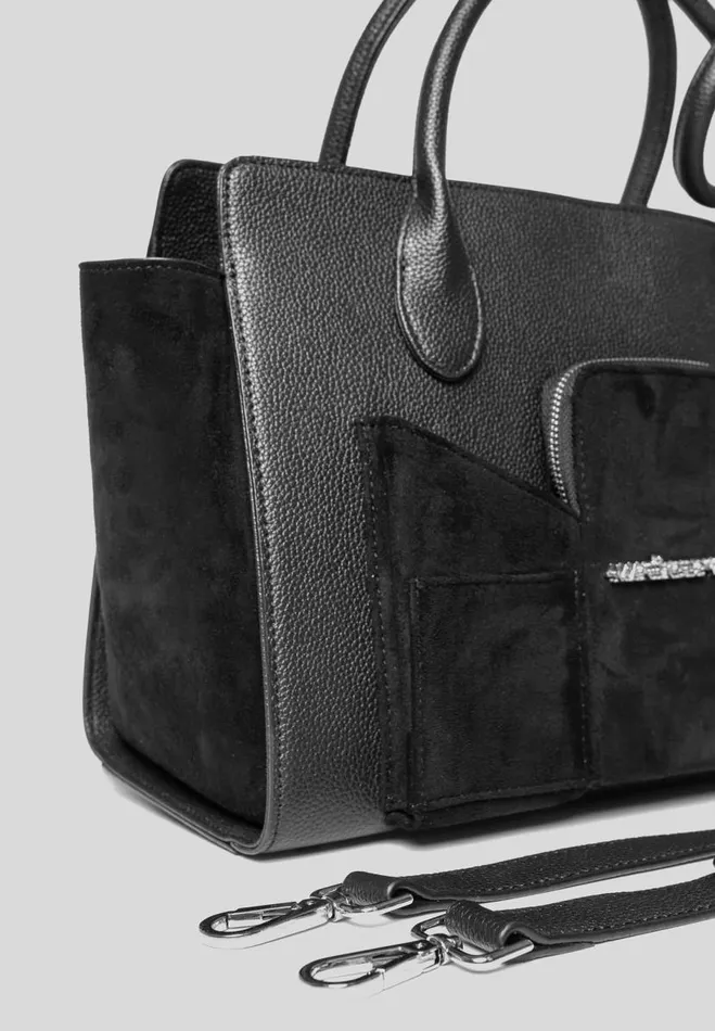Manire De Voir Bags Manire De Voir Woman Multi Pocket City Bag 8211 Black