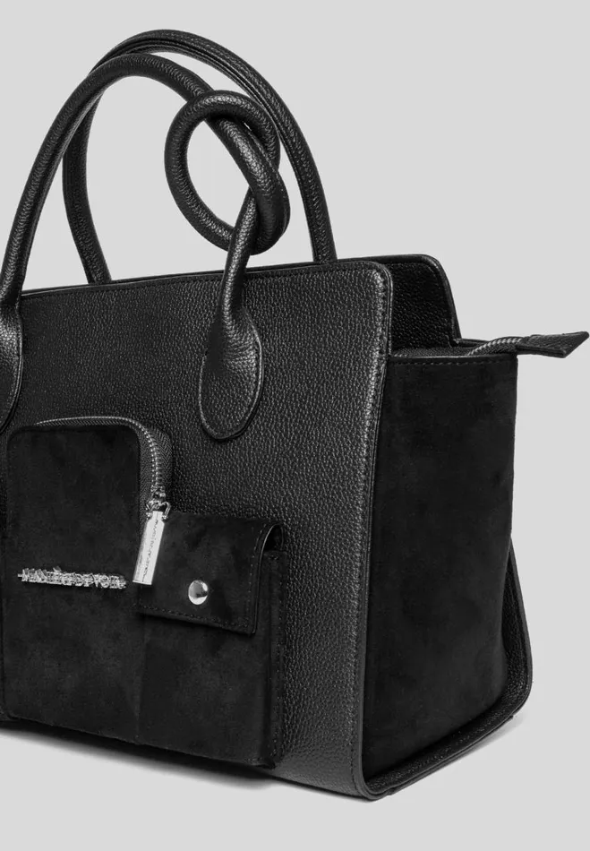 Manire De Voir Bags Manire De Voir Woman Multi Pocket City Bag 8211 Black