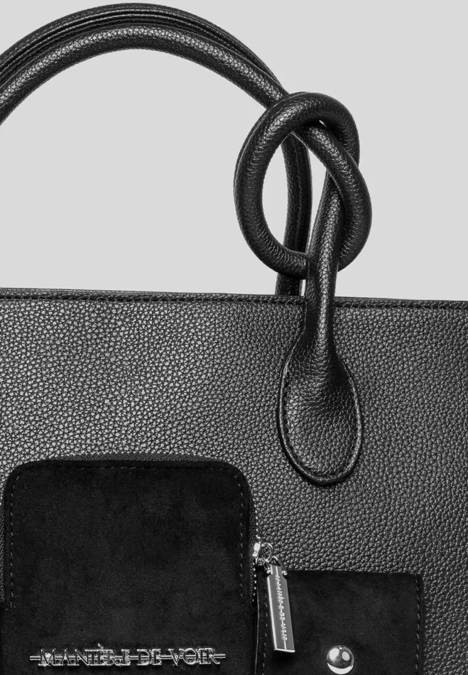 Manire De Voir Bags Manire De Voir Woman Multi Pocket City Bag 8211 Black