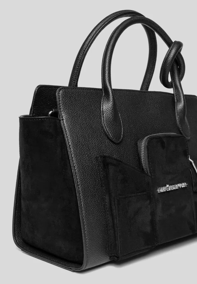 Manire De Voir Bags Manire De Voir Woman Multi Pocket City Bag 8211 Black