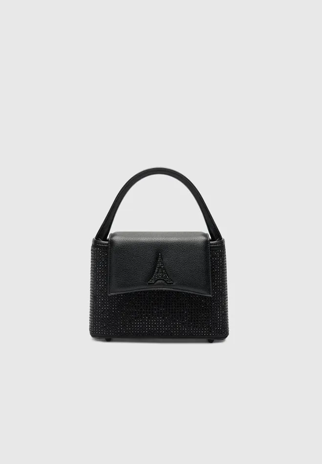 Manire De Voir Bags Manire De Voir Woman Rhinestone Eiffel Handbag 8211 Black