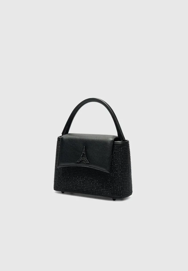 Manire De Voir Bags Manire De Voir Woman Rhinestone Eiffel Handbag 8211 Black