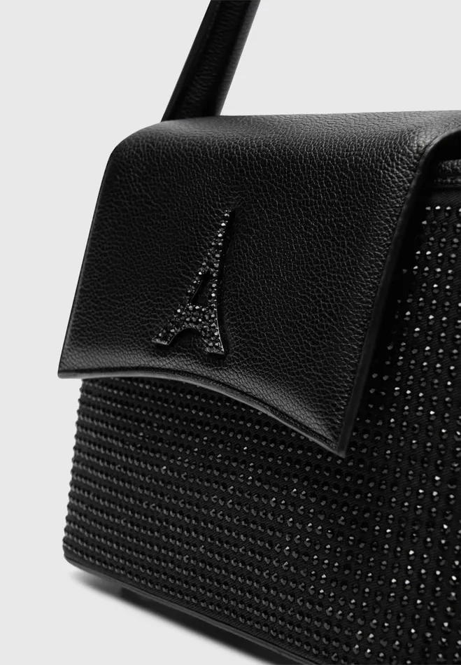 Manire De Voir Bags Manire De Voir Woman Rhinestone Eiffel Handbag 8211 Black