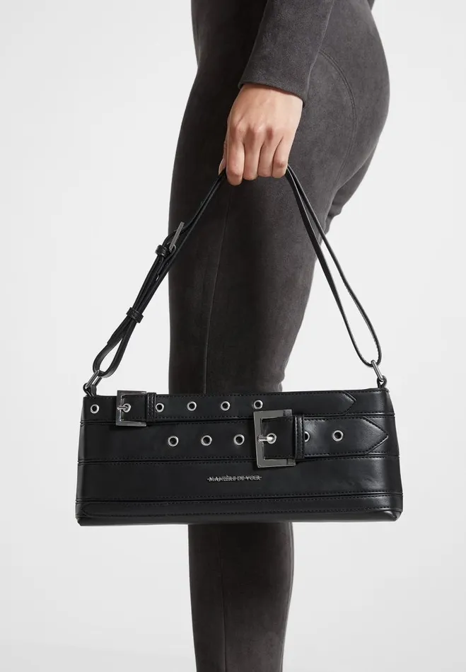 Manire De Voir Bags Manire De Voir Woman Vegan Leather Eiffel Belt Bag 8211 Black