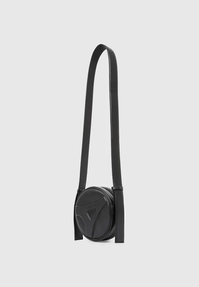 Manire De Voir Bags Manire De Voir Woman Vegan Leather Embossed Eiffel Round Bag 8211 Black