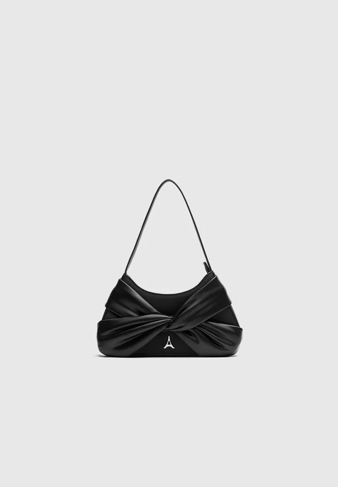 Manire De Voir Bags Manire De Voir Woman Vegan Leather Twist Bag 8211 Black