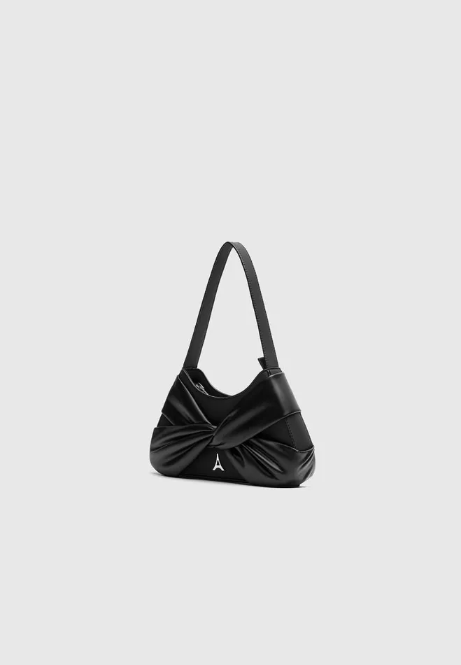 Manire De Voir Bags Manire De Voir Woman Vegan Leather Twist Bag 8211 Black
