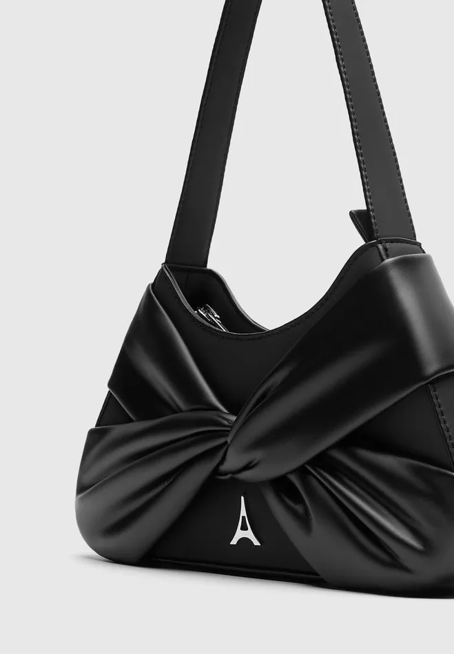 Manire De Voir Bags Manire De Voir Woman Vegan Leather Twist Bag 8211 Black