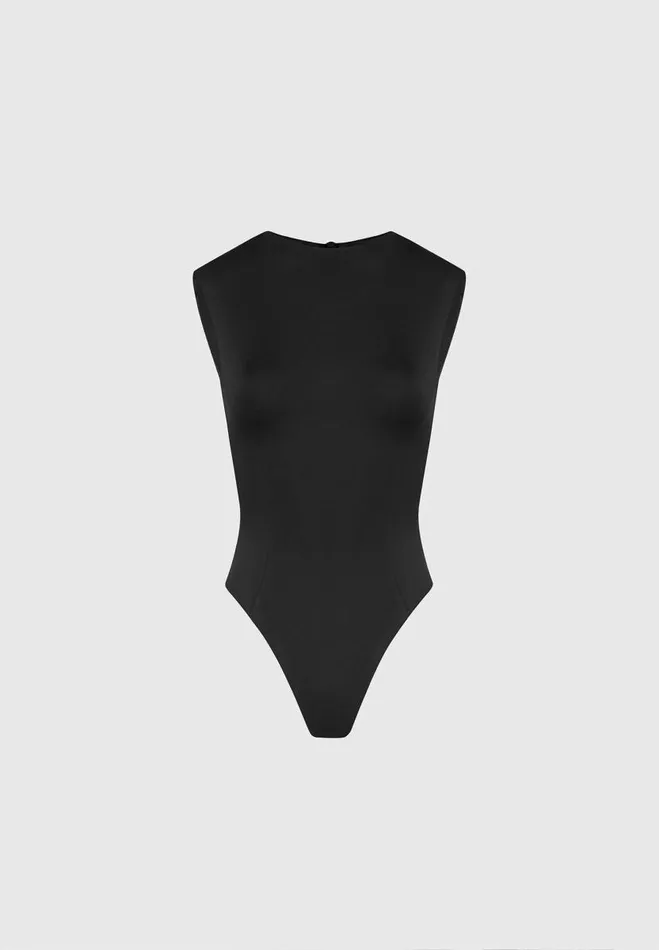 Manire De Voir Bodysuits Manire De Voir Woman ternelle Wide Shoulder Bodysuit 8211 Black