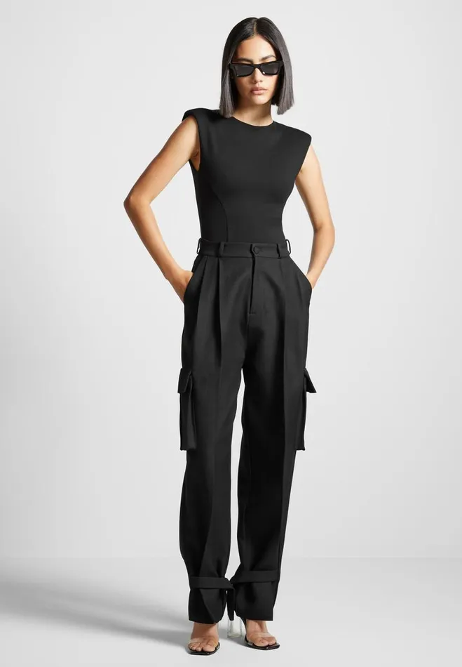 Manire De Voir Bodysuits Manire De Voir Woman ternelle Wide Shoulder Bodysuit 8211 Black