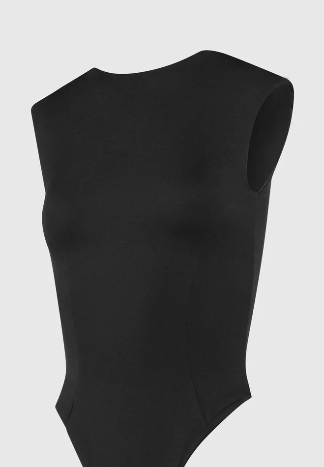 Manire De Voir Bodysuits Manire De Voir Woman ternelle Wide Shoulder Bodysuit 8211 Black
