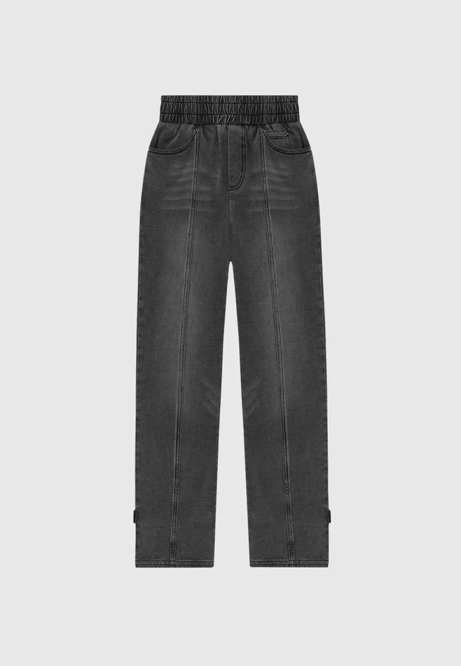 Manire De Voir Cargo Pants and Joggers Manire De Voir Woman Washed Denim Jersey Joggers 8211 Washed Black