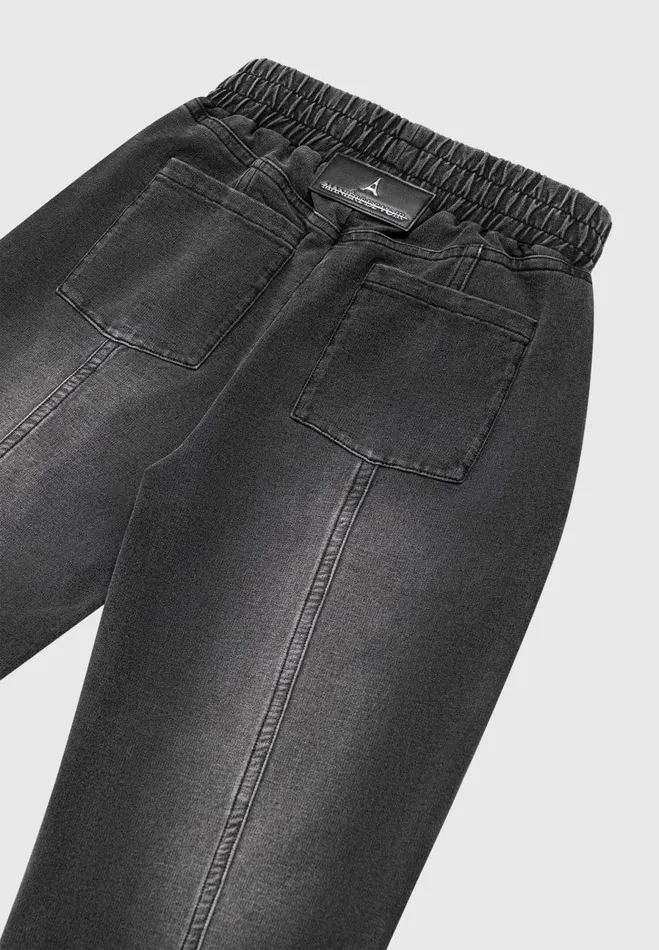Manire De Voir Cargo Pants and Joggers Manire De Voir Woman Washed Denim Jersey Joggers 8211 Washed Black
