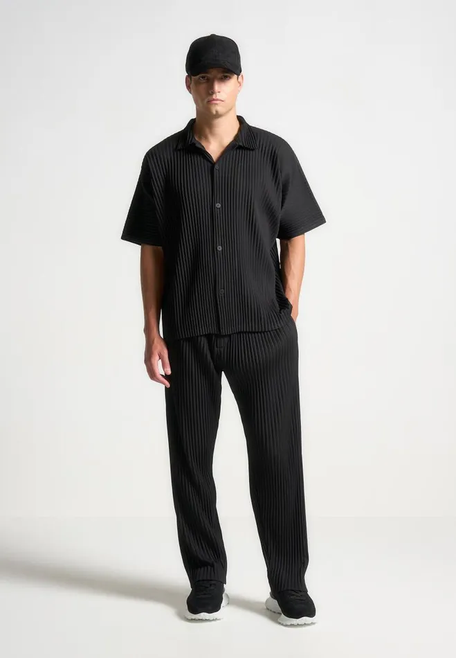 Manire De Voir Casual CoOrds Manire De Voir Man Pleated Trousers 8211 Black