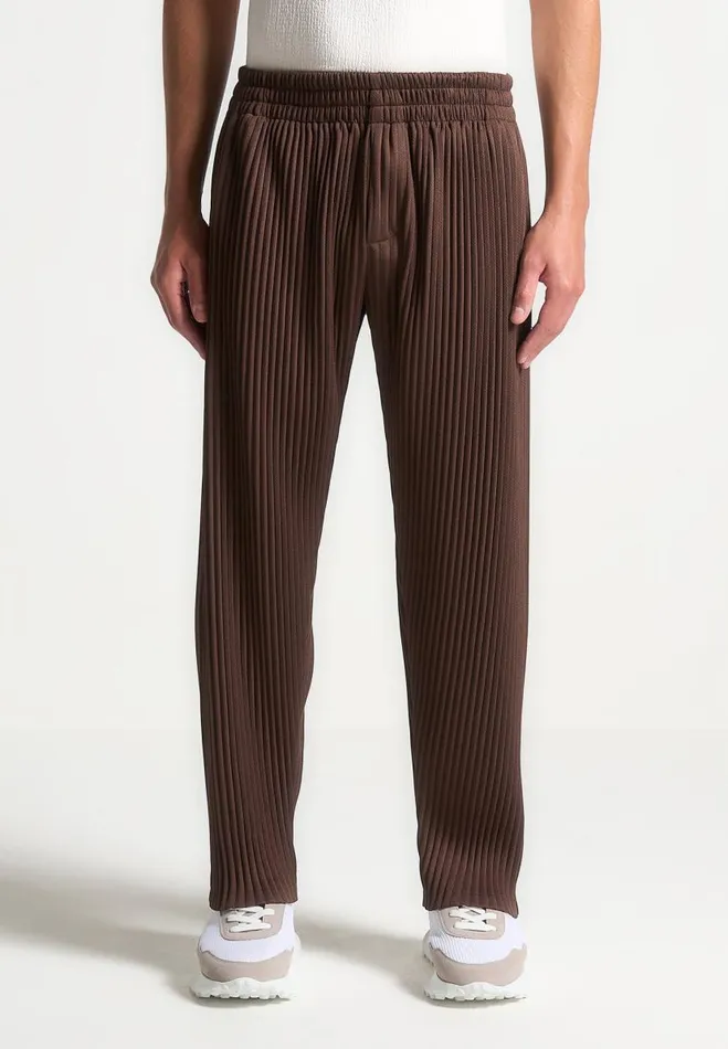 Manire De Voir Casual CoOrds Manire De Voir Man Pleated Trousers 8211 Brown