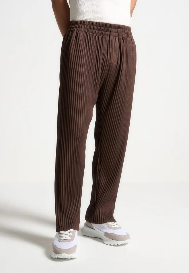 Manire De Voir Casual CoOrds Manire De Voir Man Pleated Trousers 8211 Brown