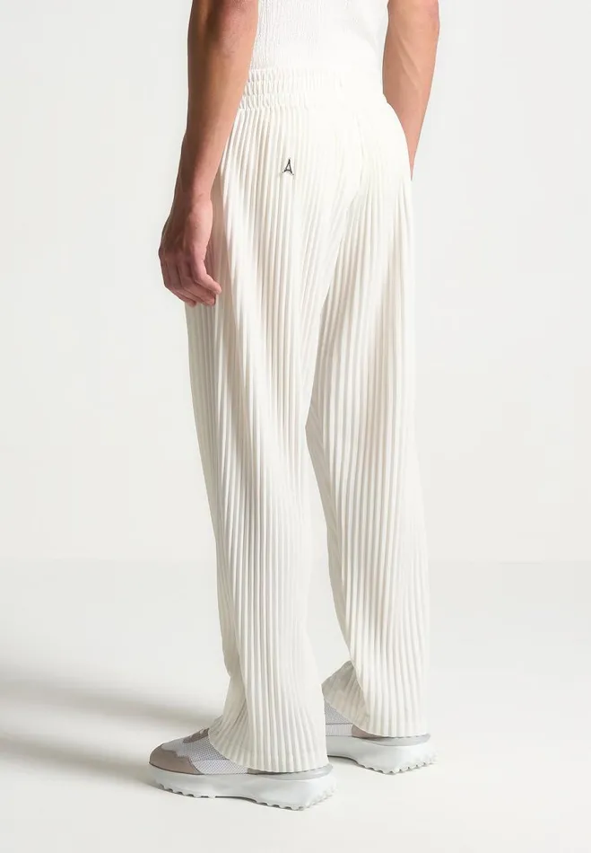 Manire De Voir Casual CoOrds Manire De Voir Man Pleated Trousers 8211 Off White