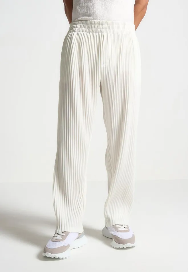 Manire De Voir Casual CoOrds Manire De Voir Man Pleated Trousers 8211 Off White