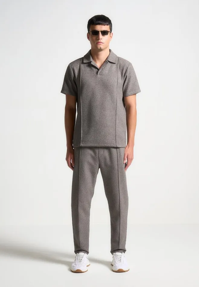 Manire De Voir Casual Trousers Manire De Voir Man Boucle Pintuck Tapered Trousers 8211 Charcoal Grey