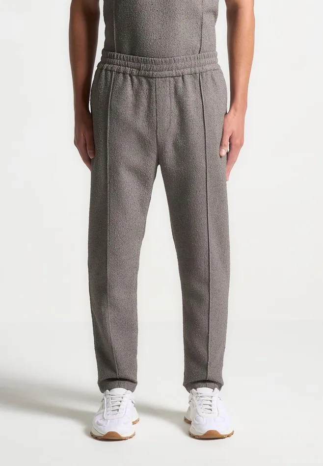 Manire De Voir Casual Trousers Manire De Voir Man Boucle Pintuck Tapered Trousers 8211 Charcoal Grey