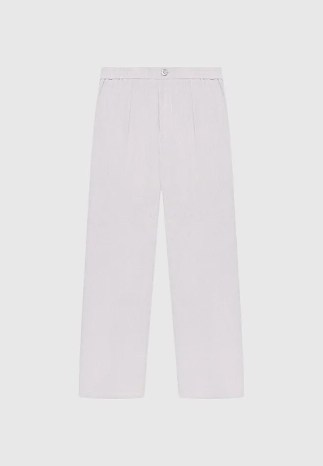 Manire De Voir Casual Trousers Manire De Voir Man Crinkled Linen Trousers 8211 Grey