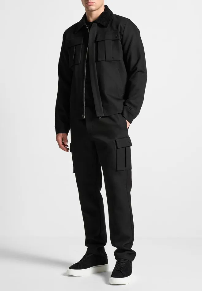 Manire De Voir Casual Trousers Manire De Voir Man Twill Cargo Regular Fit Pants 8211 Black