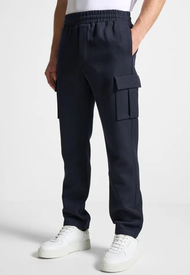 Manire De Voir Casual Trousers Manire De Voir Man Twill Cargo Regular Fit Pants 8211 Navy Manire De Voir Casual Trousers Manire De Voir Man Twill Cargo Regular Fit Pants 8211 Navy