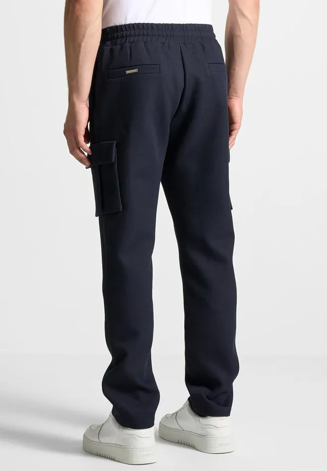 Manire De Voir Casual Trousers Manire De Voir Man Twill Cargo Regular Fit Pants 8211 Navy