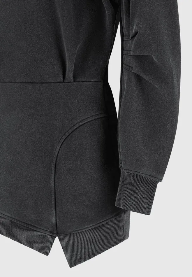 Manire De Voir Dresses Manire De Voir Woman Asymmetric Hem Jumper Dress 8211 Washed Black