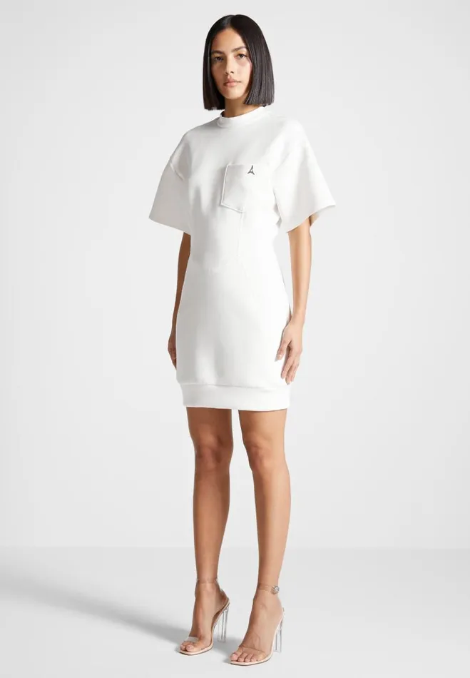 Manire De Voir Dresses Manire De Voir Woman Corset TShirt Dress 8211 Off White