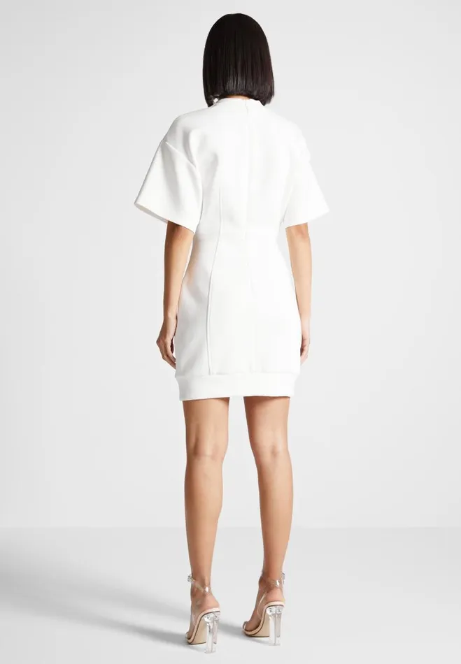 Manire De Voir Dresses Manire De Voir Woman Corset TShirt Dress 8211 Off White