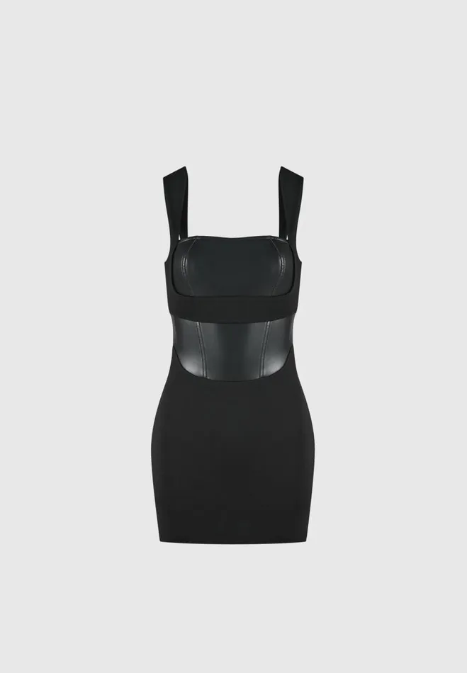 Manire De Voir Dresses Manire De Voir Woman Layered Corset Mini Dress 8211 Black