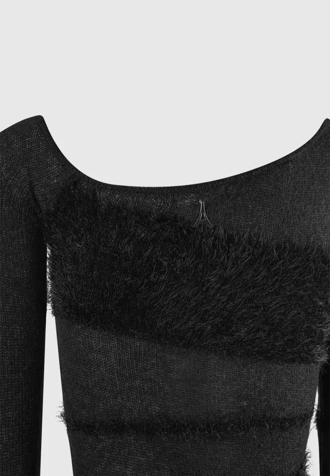 Manire De Voir Dresses Manire De Voir Woman Off Shoulder Knitted Maxi Dress 8211 Black
