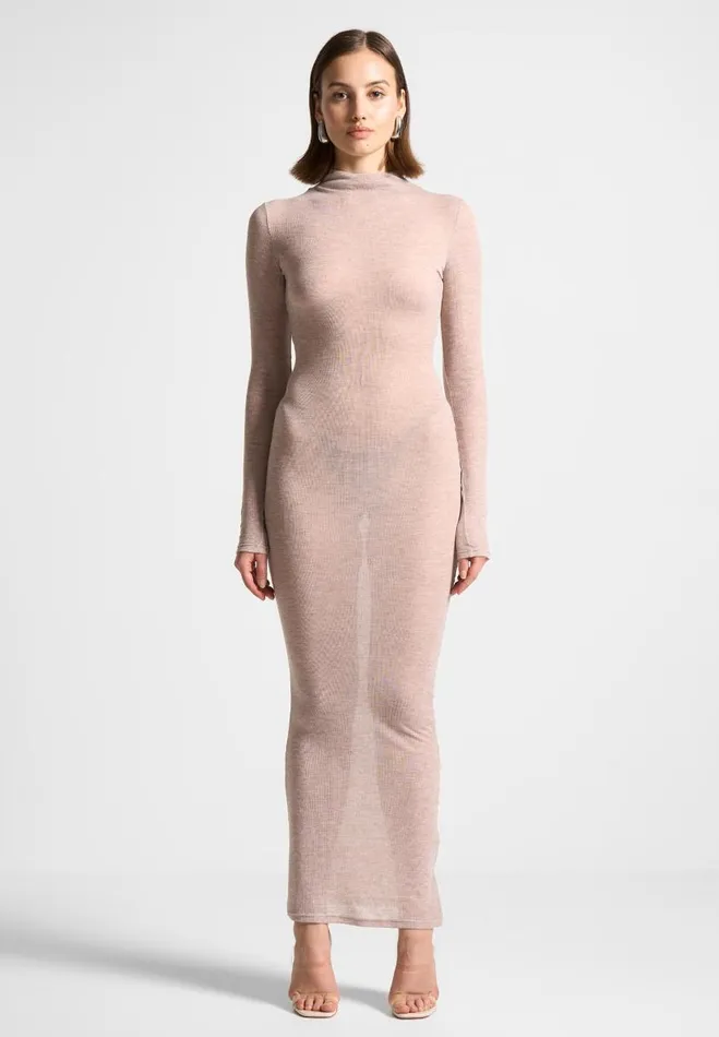 Manire De Voir Dresses Manire De Voir Woman ternelle Mock Neck Sheer Midaxi Dress 8211 Beige Manire De Voir Dresses Manire De Voir Woman ternelle Mock Neck Sheer Midaxi Dress 8211 Beige