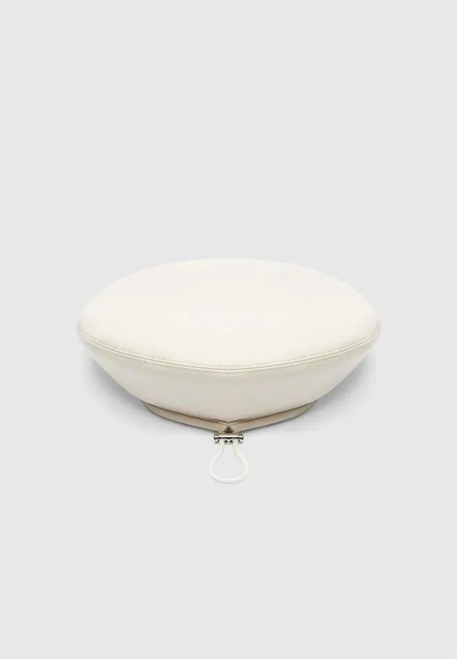 Manire De Voir Hats Manire De Voir Woman Vegan Leather Beret 8211 Beige